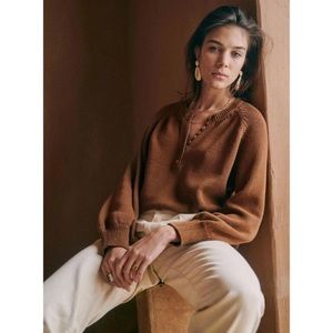 SEZANE Leontine Jumper Coffee Brown